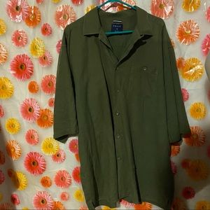 ✨3/$10✨ Men’s Trust Olive Green Relaxed Button Down Shirt Sz 4XL